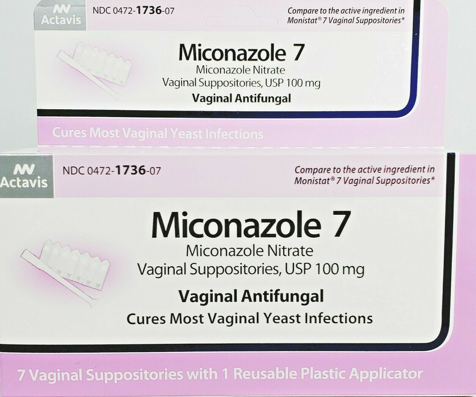 Actavis Miconazole 7 Vaginal Suppositories 100 Mg -expiration Date 02-2022