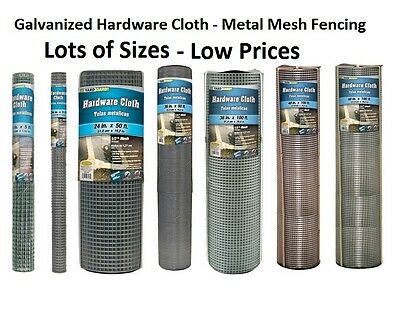 Many Sizes - Galvanized Hardware Cloth - Metal Mesh Fencing Wire