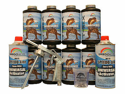 T-rex Black Spray-on Truck Bed Liner, Smr-1000-k8 Truck Bedliner Kit W/free Gun