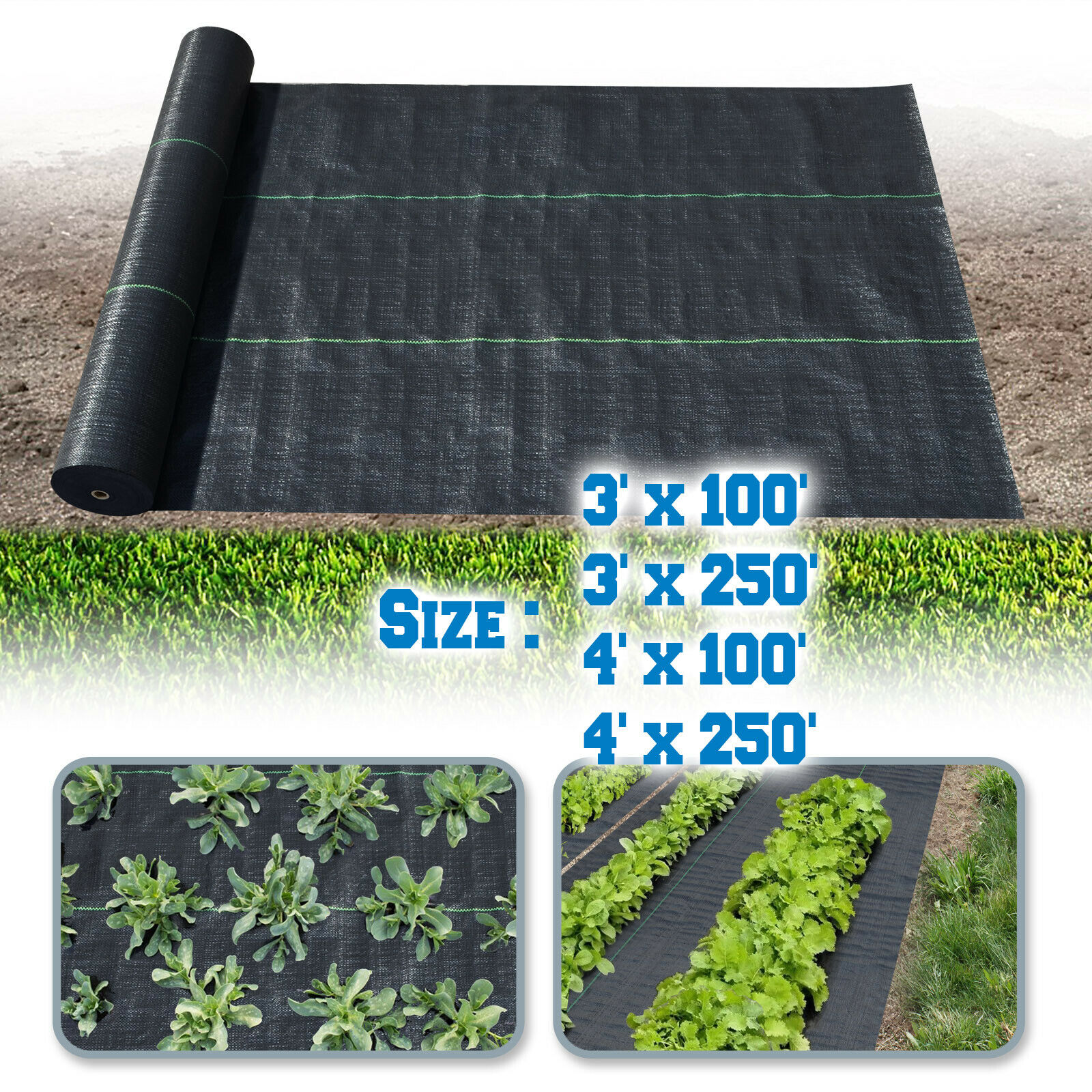 Weed Barrier Garden Landscape Fabric Durable Heavy-duty Weed Block Gardening Mat