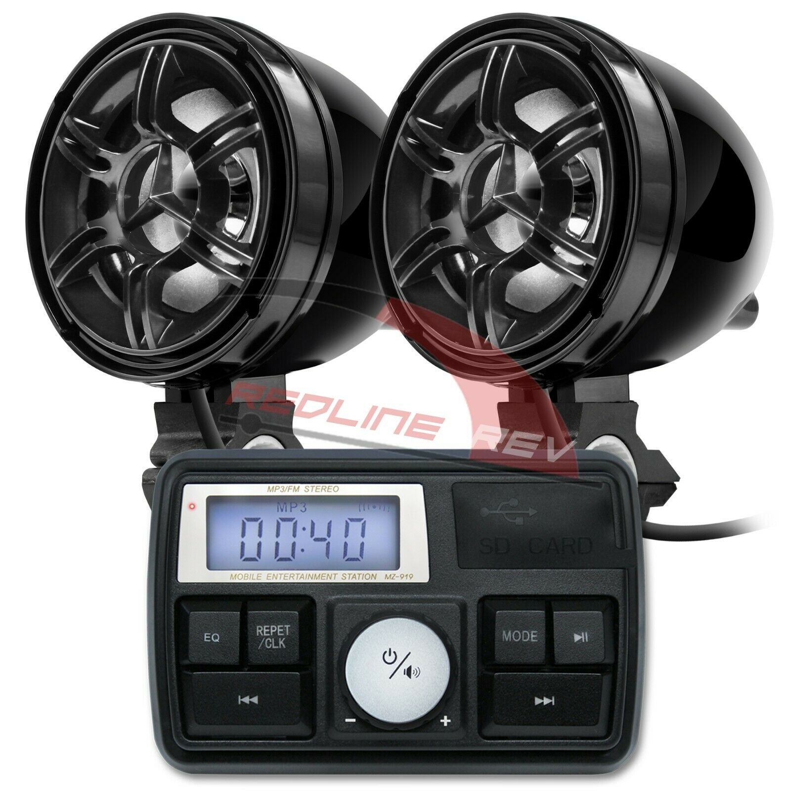 Waterproof Bluetooth Motorcycle Audio Radio Amplifier Stereo Speakers System Mp3