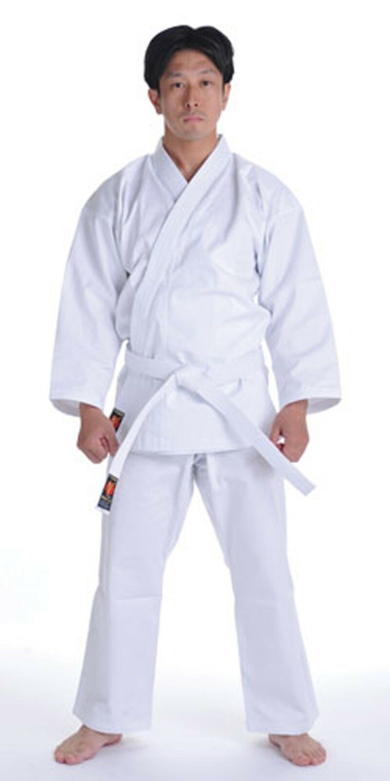 Kanku New White Karate Uniform, Gi 7.5 Oz Adult Kids W/white Belt Tae Kwon Do